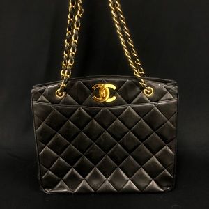 Chanel Black Quilted Large Tote